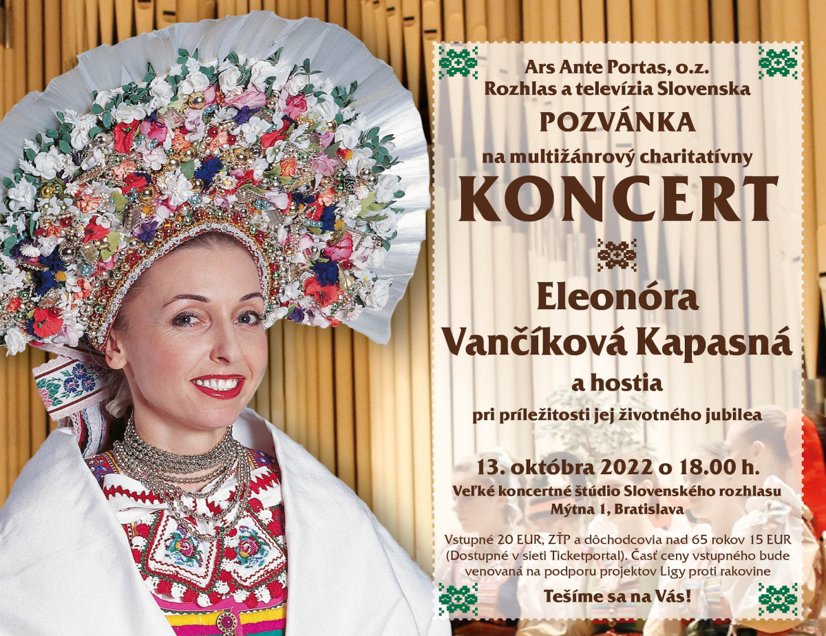 Pozvánka na koncert Eleonóra Vančíková Kapasná a hostia